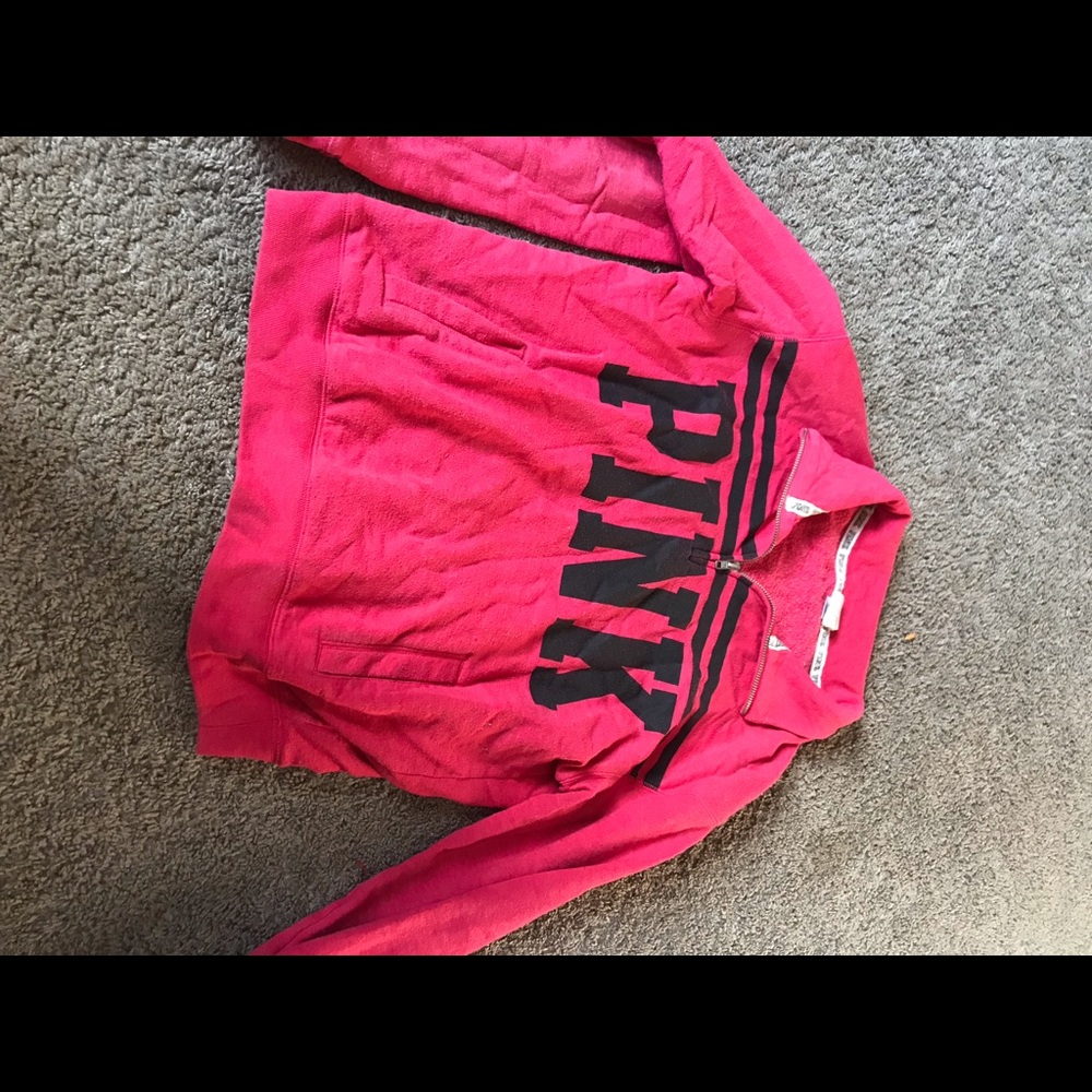Hot pink 1/4 zip